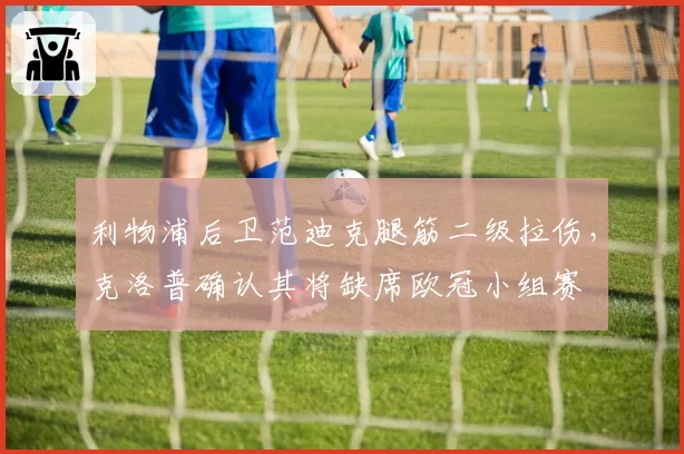 利物浦后卫范迪克腿筋二级拉伤,克洛普确认其将缺席欧冠小组赛